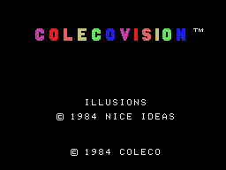 Illusions title screen for Colecovision
